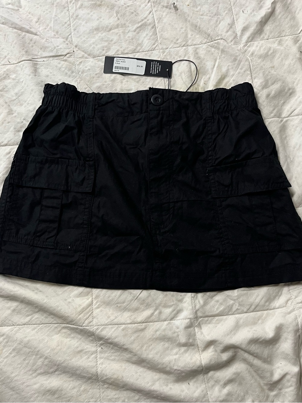 Fashion Nova Black Cargo Mini Skirt
